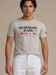 Geographical Norway Koszulka "Jeans" w kolorze szarym rozmiar: S. Szare bezrękawniki Geographical Norway, s, bez wzorów, z bawełny, bez kołnierzyka, bez ramiączek. Za 61.31 zł.