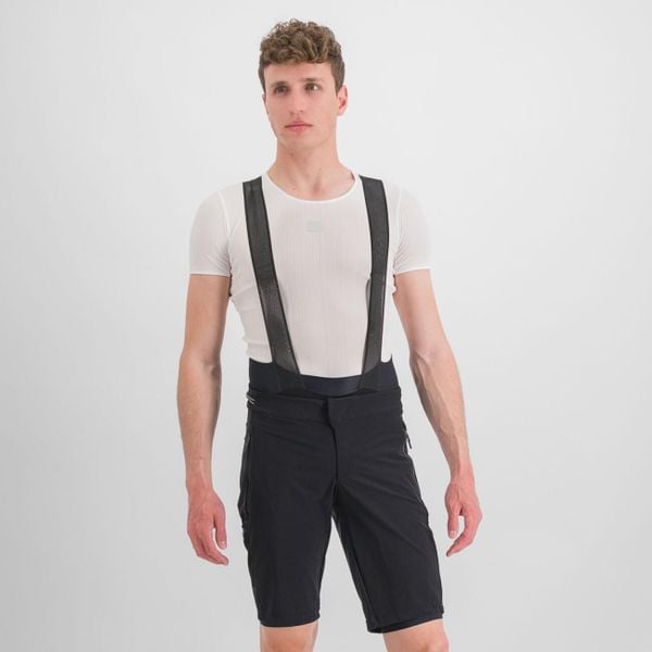 Spodenki rowerowe męskie Sportful Supergiara Overshort. Czarne krótkie spodenki sportowe SPORTFUL, l, bez wzorów, z elastanu, rowerowe. Za 508.65 zł.