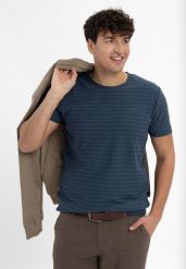 T-shirt w paski TM-ULF. T-shirty Volcano, l, bez wzorów, z bawełny, bez kołnierzyka, bez ramiączek. Za 69.99 zł.