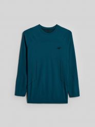 4F Bielizna termoaktywna bezszwowa (góra) męska - turkusowa XXL/3XL. Niebieskia bielizna termoaktywna 4F, m, bez wzorów, z materiału, bez ramiączek, narciarskie. Za 169.99 zł.