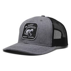 Czapka Trucker - 6 paneli / Dorośli / Jeden rozmiar (Szary/Czarny). Fioletowe czapki z daszkiem SURF MONKEY, z aplikacjami, z bawełny. Za 159.95 zł.