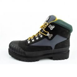 Buty trekkingowe męskie Timberland TB0A5QCZ001. Czarne buty trekkingowe Timberland, bez wzorów, z materiału, za kostkę, bez zapięcia, trekkingowe. Za 732.00 zł.