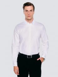 Koszula męska bawełniana biała Guberno 101. Białe koszule BIG STAR, l, bez wzorów, z bawełny, bez kołnierzyka, bez ramiączek. Za 229.99 zł.