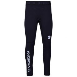 Legginsy do biegania męskie Hydrogen Leggings. Czarne legginsy długie sportowe HYDROGEN, m, bez wzorów, do biegania. Za 349.00 zł.