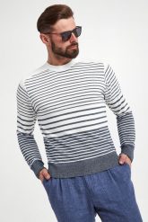 Sweter męski w paski PAUL&SHARK. Swetry nierozpinane PAUL&SHARK, l, bez wzorów, bez kołnierzyka, bez ramiączek. W wyprzedaży za 1,019.25 zł.