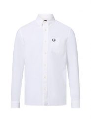 Fred Perry koszula bawełniana Mężczyźni Slim Fit Bawełna biały, XXL. Białe koszule Fred Perry, m, bez wzorów, z bawełny, bez kołnierzyka, bez ramiączek. Za 649.95 zł.