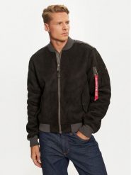 Alpha Industries Kurtka bomber 148122 Czarny Regular Fit. Czarne kurtki Alpha Industries, m, bez wzorów, z syntetyku, bez kaptura. Za 569.99 zł.