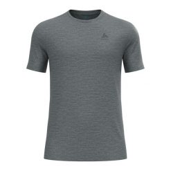 Koszulka męska ODLO Merino 160 BL Top - 100% wełna merino, krótki rękaw. Szare bielizna termoaktywna ODLO, l, bez wzorów, z wełny, bez ramiączek, trekkingowe. W wyprzedaży za 253.95 zł.