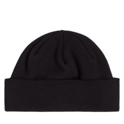 Czapka Tommy Jeans. Czarne czapki zimowe Tommy Jeans, bez wzorów, z jeansu. Za 199.99 zł.