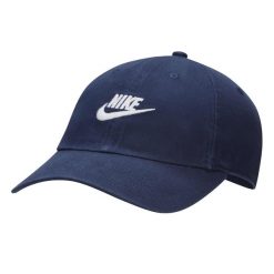 Czapka Z Daszkiem Z Logo Klubu. Niebieskie czapki z daszkiem Nike, bez wzorów, z bawełny. Za 189.99 zł.