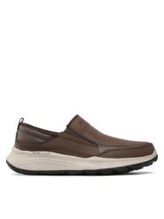 Skechers Półbuty Harvey 232517/CHOC Brązowy. Brązowe eleganckie półbuty Skechers, bez wzorów, ze skóry, bez obcasa, bez zapięcia. Za 279.99 zł.