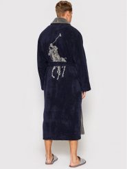 Polo Ralph Lauren Szlafrok 714854533001 Granatowy. Niebieskie szlafroki Polo Ralph Lauren, m, bez wzorów, z bawełny, bez ramiączek, bez kaptura. Za 599.99 zł.