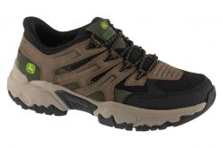 Buty trekkingowe męskie, Slip-ins John Deere Terraform-Pierce. Brązowe buty turystyczne Skechers, bez wzorów, z materiału, przed kostkę, bez zapięcia, trekkingowe. Za 449.99 zł.