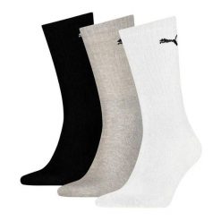 Lekkie Skarpety Sportowe Unisex Dla Dorosłych (zestaw 3 Sztuk). Białe skarpetki sportowe Puma, bez wzorów, z bawełny. Za 39.99 zł.