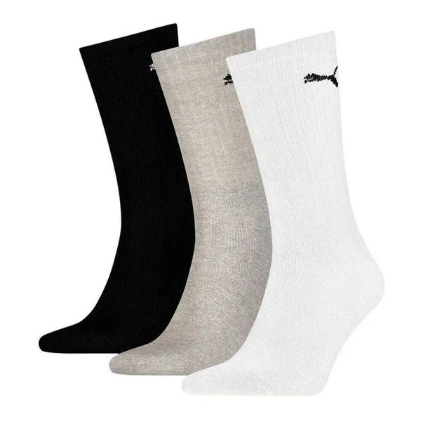 Lekkie Skarpety Sportowe Unisex Dla Dorosłych (zestaw 3 Sztuk). Białe skarpetki sportowe Puma, bez wzorów, z bawełny. Za 39.99 zł.