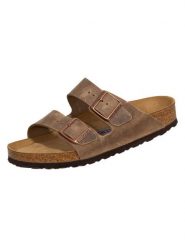 Unisex sandały Birkenstock Arizona Soft Footbed beżowe regular 0552811. Brązowe sandały Birkenstock, z materiału, bez zapięcia. Za 439.00 zł.