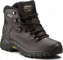 Buty trekkingowe dla mężczyzn Grisport. Brązowe trekkingi Grisport, bez wzorów, z materiału, z okrągłym noskiem, bez zapięcia. Za 459.99 zł.