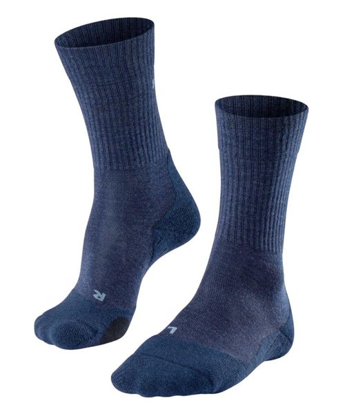 Skarpetki Falke TK2 Wool. Niebieskie skarpety Falke, bez wzorów, z materiału. Za 172.00 zł.