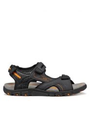 Geox Sandały U Sandal Strada U8224D 0EKBC C4367 Czarny. Czarne sandały Geox, ze skóry, bez zapięcia. Za 359.99 zł.