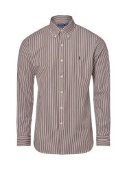 Polo Ralph Lauren Koszula męska Mężczyźni Regular Fit Bawełna brązowy|biały w paski, S. Białe koszule Polo Ralph Lauren, m, bez wzorów, z bawełny, bez kołnierzyka, bez ramiączek. Za 659.95 zł.