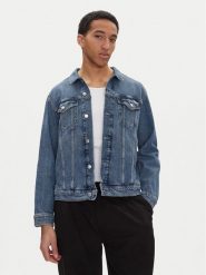 Calvin Klein Jeans Kurtka jeansowa J30J327588 Niebieski Slim Fit. Niebieskie kurtki Calvin Klein Jeans, m, bez wzorów, z bawełny, bez kaptura. Za 259.99 zł.
