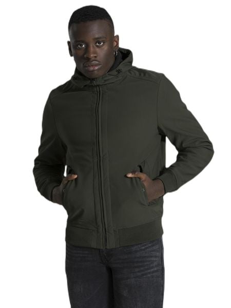 Kurtka męska Urban. Zielone kurtki LEONE 1947 APPAREL, l, z aplikacjami, z gumy, z kapturem. Za 210.46 zł.