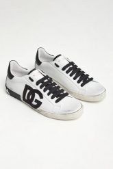 Sneakersy męskie skórzane Portofino Vintage DOLCE & GABBANA. Buty sportowe casual Dolce & Gabbana, bez wzorów, bez zapięcia. W wyprzedaży za 2,609.25 zł.