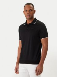 KARL LAGERFELD Polo 745080 562200 Czarny Regular Fit. Czarne koszulki polo KARL LAGERFELD, m, bez wzorów, z bawełny, bez kołnierzyka, bez ramiączek. Za 539.99 zł.