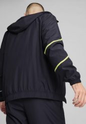 Męska kurtka przedmeczowa z tkaniny Manchester City PUMA. Niebieskie kurtki Puma, na jesień, m, bez wzorów, z materiału, bez kaptura. Za 340.05 zł.