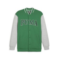Bluza Sportowa Męska Puma Squad Tr. Zielone bluzy bez kaptura Puma, l, bez wzorów, bez kaptura. Za 181.99 zł.