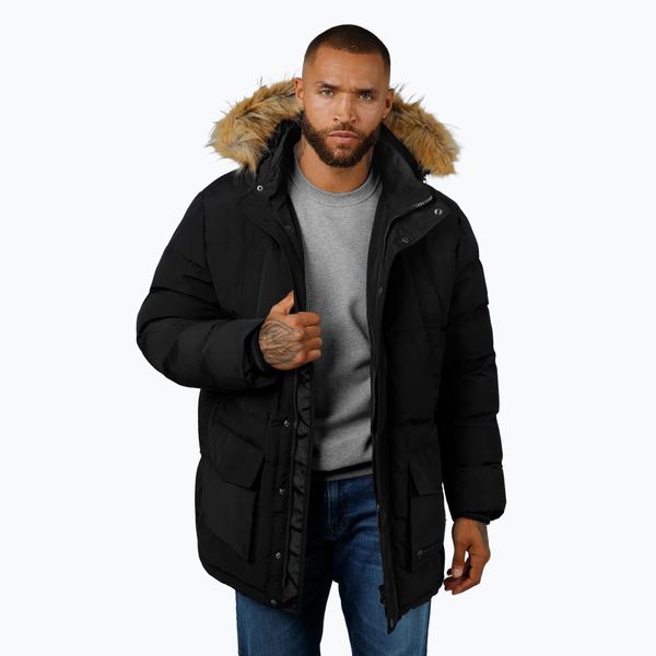 Kurtka męska Pitbull Forest Hooded Parka. Czarne kurtki PITBULL, na zimę, m, bez wzorów, z materiału, bez kaptura. Za 489.99 zł.