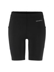 Craft Essence Short Tights 3 M — Krótkie getry treningowe – Black. Czarne legginsy długie sportowe Craft, m, bez wzorów, z dżerseju, na fitness i siłownię. Za 240.50 zł.