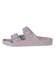 Birkenstock Klapki "Arizona" w kolorze fioletowym rozmiar: 42. Różowe klapki Birkenstock, z materiału. Za 205.93 zł.