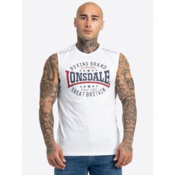 Tank top Lonsdale St.Agnes. Białe bezrękawniki Lonsdale, bez wzorów, bez kołnierzyka, bez ramiączek. Za 116.00 zł.