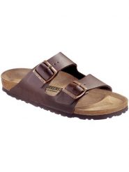 Klapki męskie Birkenstock Arizona BF. Brązowe klapki Birkenstock, z materiału. Za 442.00 zł.