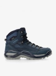 Buty turystyczne męskie Lowa Renegade Evo GTX Mid. Niebieskie buty turystyczne Lowa, bez wzorów, z gore-texu, bez zapięcia, trekkingowe, gore-tex. Za 945.99 zł.