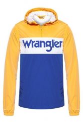 KURTKA WRANGLER PAUL POP-OVER AMBER YELLOW W4706V9UY 112128991. Żółte kurtki Wrangler, m, bez wzorów, z kapturem. W wyprzedaży za 149.99 zł.
