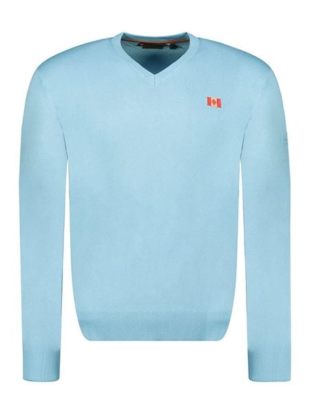 Canadian Peak Sweter "Felineak" w kolorze błękitnym rozmiar: XXL. Niebieskie swetry nierozpinane Canadian Peak, xxl, bez wzorów, ze splotem, bez kołnierzyka, bez ramiączek. Za 117.73 zł.