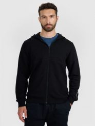 4F Bluza dresowa rozpinana z kapturem męska - czarna S. Czarne bluzy 4F, m, bez wzorów, z bawełny, z kapturem. Za 179.99 zł.