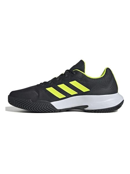 Adidas Buty "Gamecourt 2.0" w kolorze czarnym do tenisa rozmiar: 44 2/3. Czarne buty treningowe Adidas, bez wzorów, z materiału, tenisowe. Za 182.61 zł.