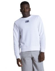 Męska bluza z okrągłym dekoltem Summer Basic. Białe bluzy z kapturem LEONE 1947 APPAREL, l, bez wzorów, z bawełny, z kapturem. Za 105.21 zł.