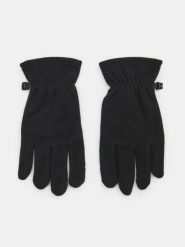 Rękawiczki polarowe z funkcją dotykową - czarny. Czarne rękawiczki Sinsay, bez wzorów, z polaru. Za 15.99 zł.