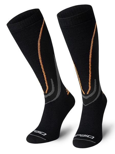 Spaio Podkolanówki narciarskie "Thermo-Evo" w kolorze czarno-pomarańczowym rozmiar: 44-46. Czarne skarpety Spaio, bez wzorów, z wełny. Za 86.99 zł.