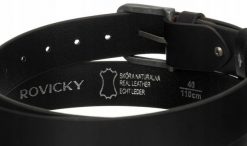 Pasek skórzany Rovicky [DH] R-PS-01 czarny. Czarne paski ROVICKY, bez wzorów, ze skóry, klasyczne. Za 34.00 zł.