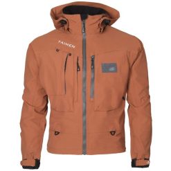 Kurtka wędkarska do brodzenia Taimen Selenga - Dusty Orange. Brązowe kurtki TAIMEN, l, bez wzorów, bez kaptura. Za 649.99 zł.