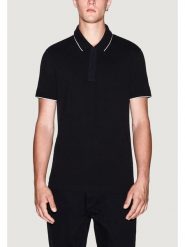 Armani Exchange Polo XM001285 AF10366 UC001 Czarny Slim Fit. Czarne koszulki polo Armani Exchange, m, bez wzorów, z bawełny, bez kołnierzyka, bez ramiączek. Za 347.05 zł.