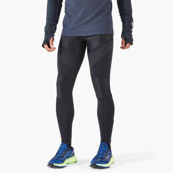 Legginsy do biegania męskie Kiprun Run 900 Compress. Legginsy długie sportowe KIPRUN, m, bez wzorów, z materiału, do biegania. Za 189.99 zł.