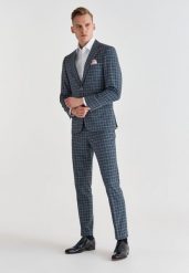 PAKO LORENTE – Spodnie męskie garniturowe P21WF-6G-066-S. Szare eleganckie spodnie Pako Lorente, m, z elastanu, eleganckie. Za 99.99 zł.