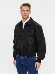 Calvin Klein Kurtka bomber Sateen K10K112370 Czarny Regular Fit. Czarne kurtki CALVIN KLEIN, l, bez wzorów, z syntetyku, bez kaptura. Za 879.99 zł.