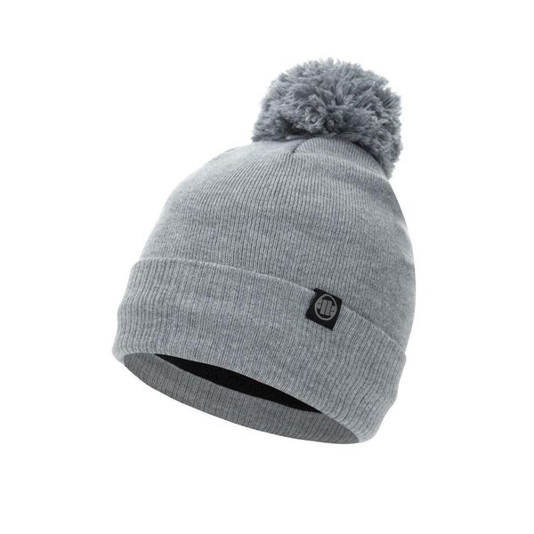 Czapka męska Pitbull zimowa Bubble Small Logo II. Szare czapki zimowe PITBULL, bez wzorów. Za 59.00 zł.